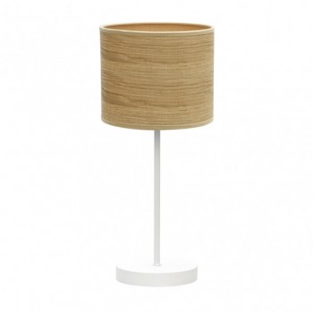 Distribuidor - Lâmpadas Diversas | Sobre Mesas Decoração | SOBREMESA JERTE 1XE14 BLANCO/MADERA CLARA 42X17X17 CM Ref: 176871085